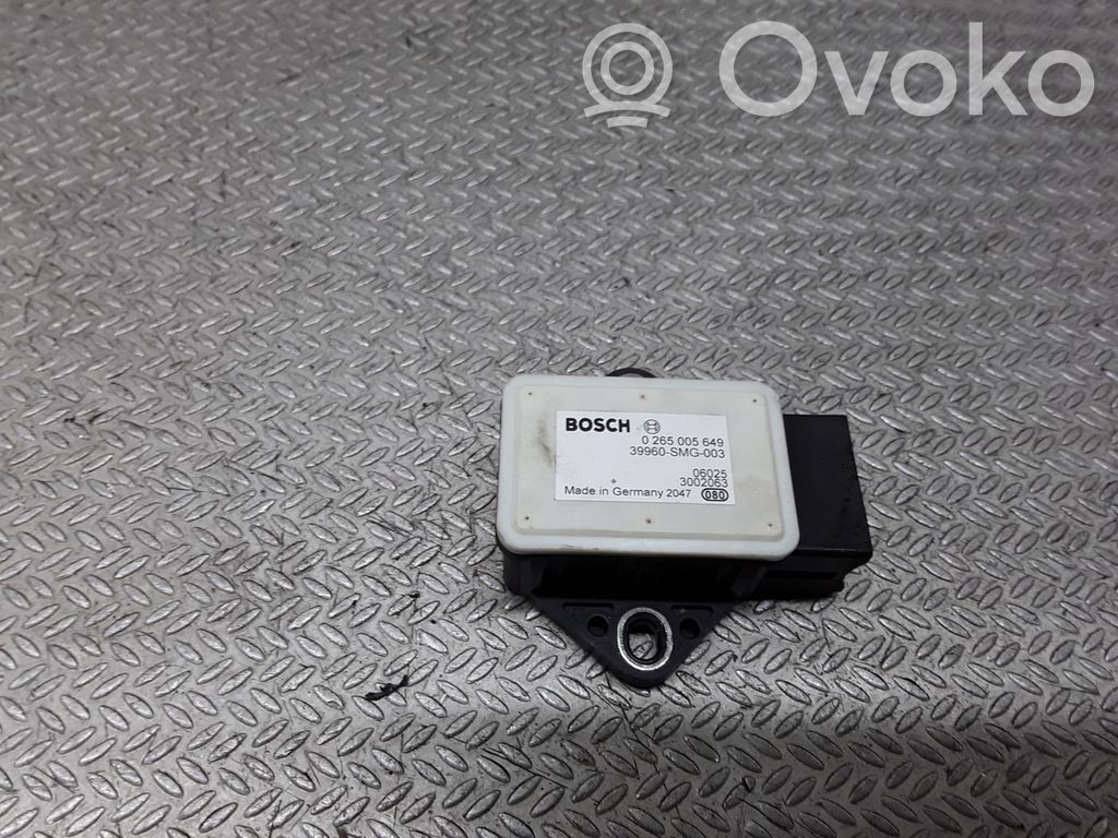 Sensore di imbardata accelerazione ESP   0265005649,39960SMG003