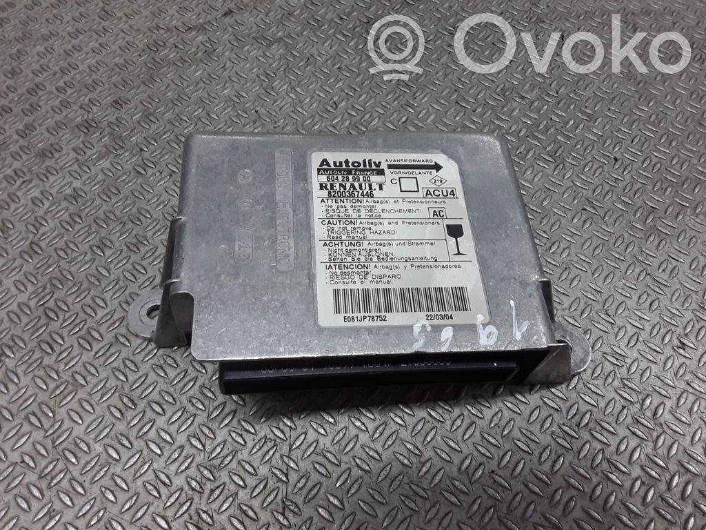 Renault Megane II Airbag control unit/module 