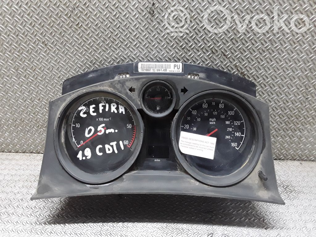 Opel Zafira B Licznik / Prędkościomierz 