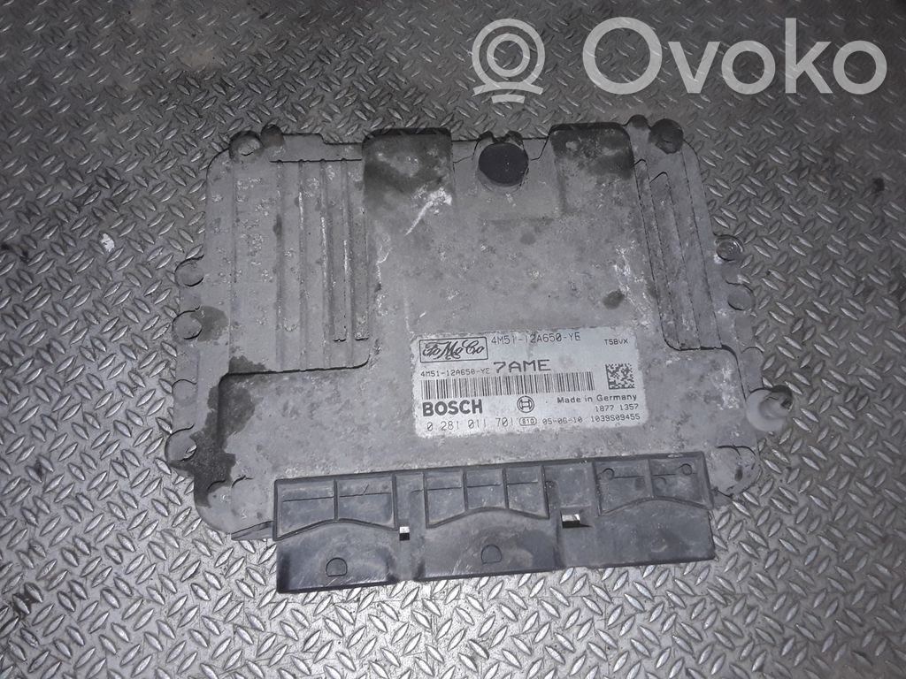 Sterownik / Moduł ECU   0281011701,4M5112A650YE