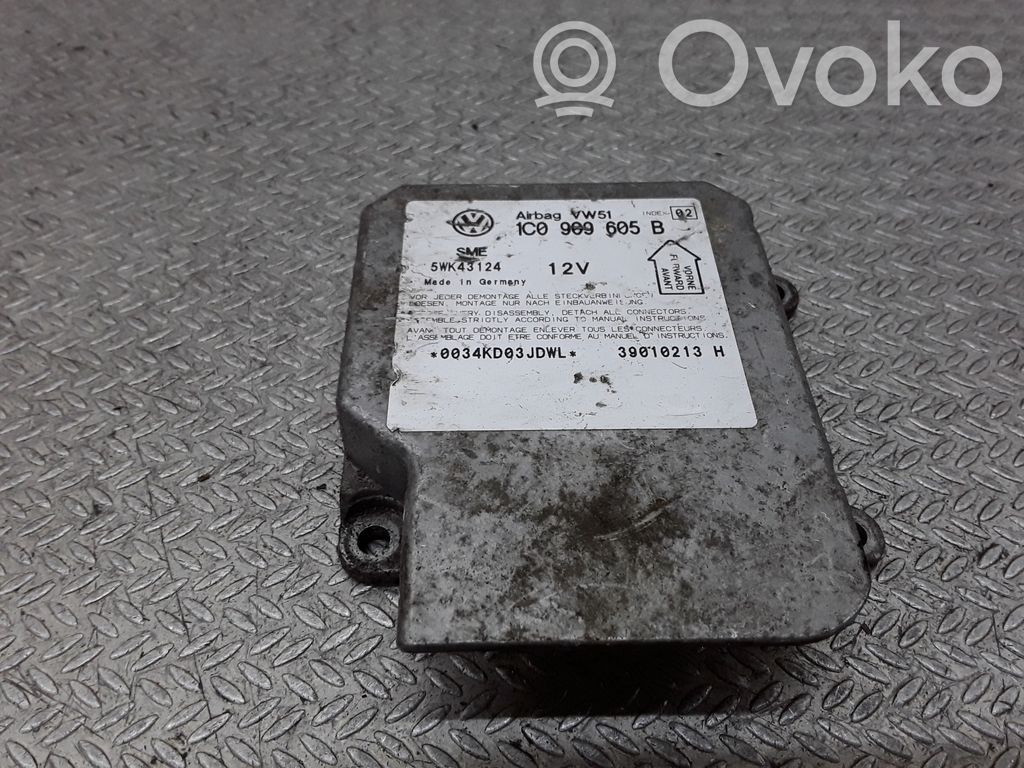 Unitate/modul de comandă airbaguri   1C0909605B,5WK43124
