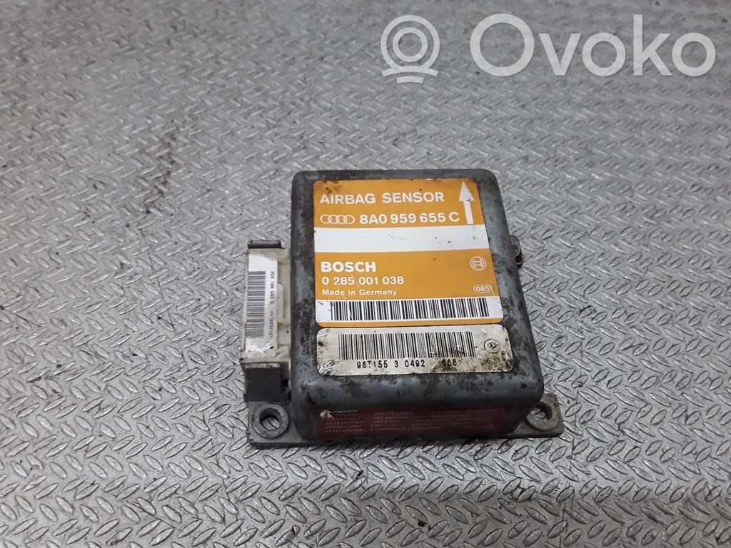 Unitate/modul de comandă airbaguri   8A0959655C,0285001038