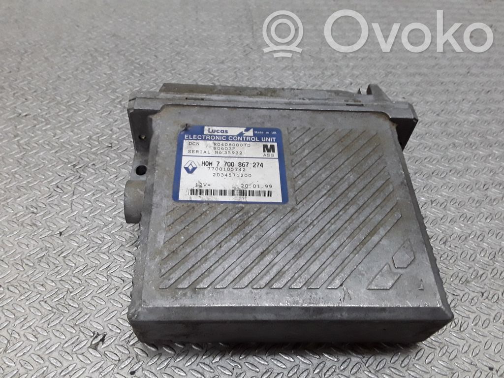 Moottorin ohjainlaite/moduuli   7700867274,7700105742
