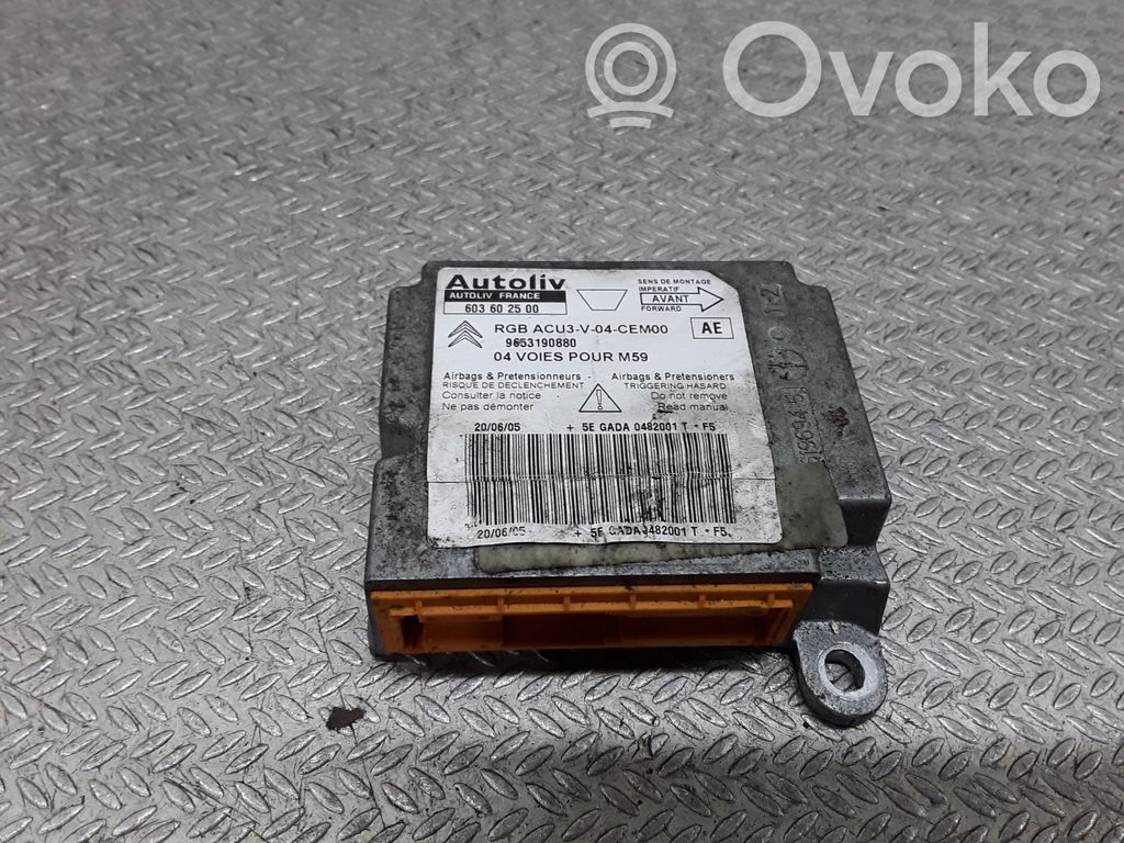 Peugeot Partner Airbag control unit/module 