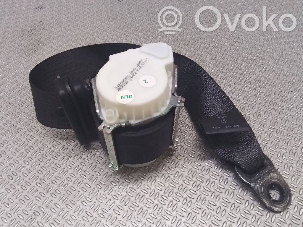 Opel Meriva B Cinturón trasero 