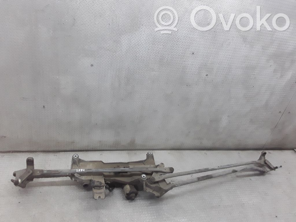 Front wiper linkage and motor