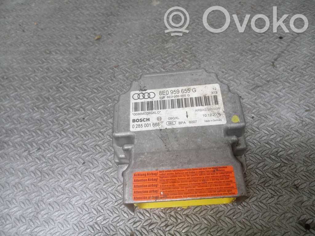 Turvatyynyn ohjainlaite/moduuli   8E0959655G,0285001668
