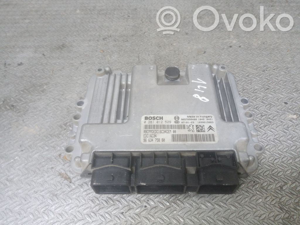 Unidad de control/módulo del motor   9663475880,0281012529