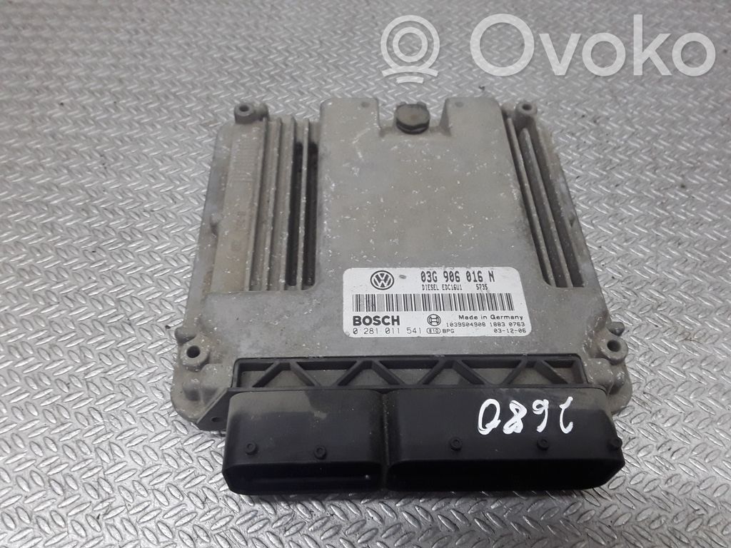 Moottorin ohjainlaite/moduuli   03G906016N,0281011541