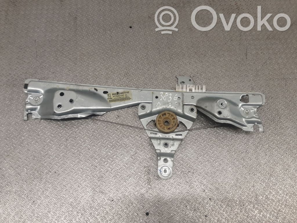Peugeot 308 Mechanizm podnoszenia szyby tylnej bez silnika 