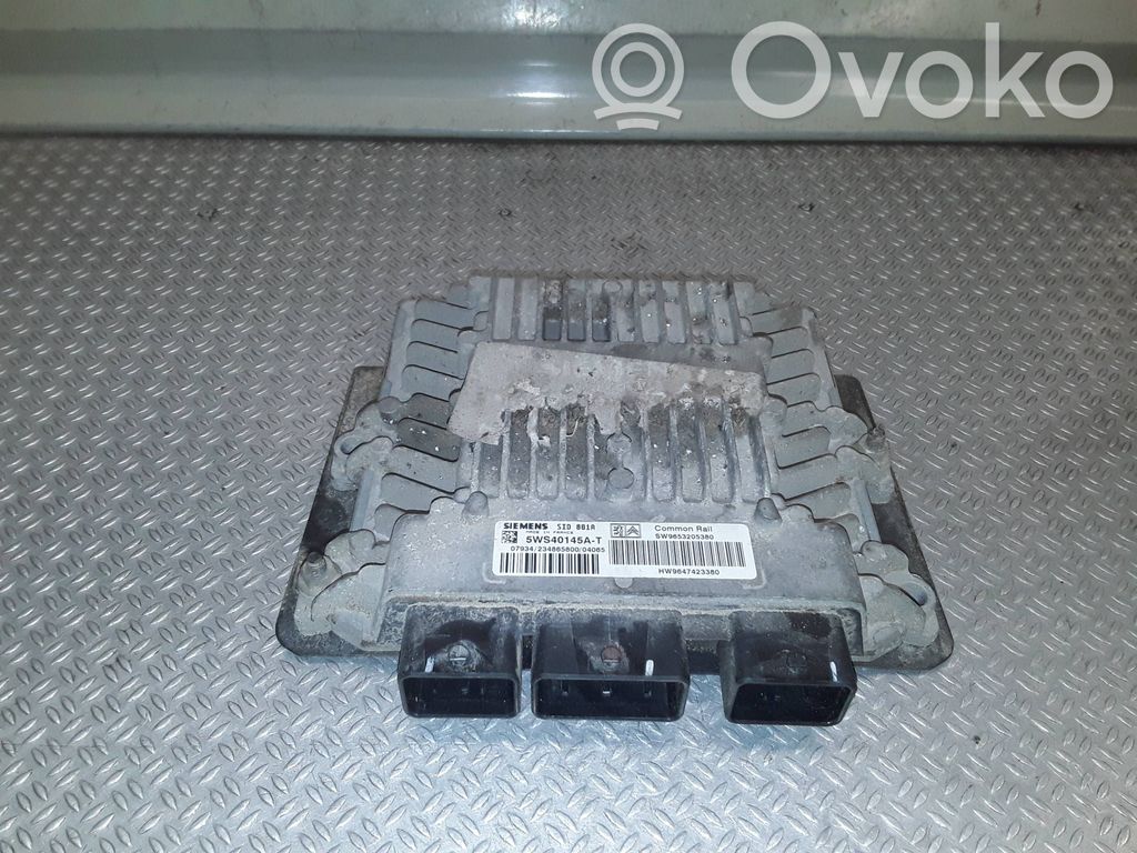 Engine control unit/module   5WS40145AT,9653205380