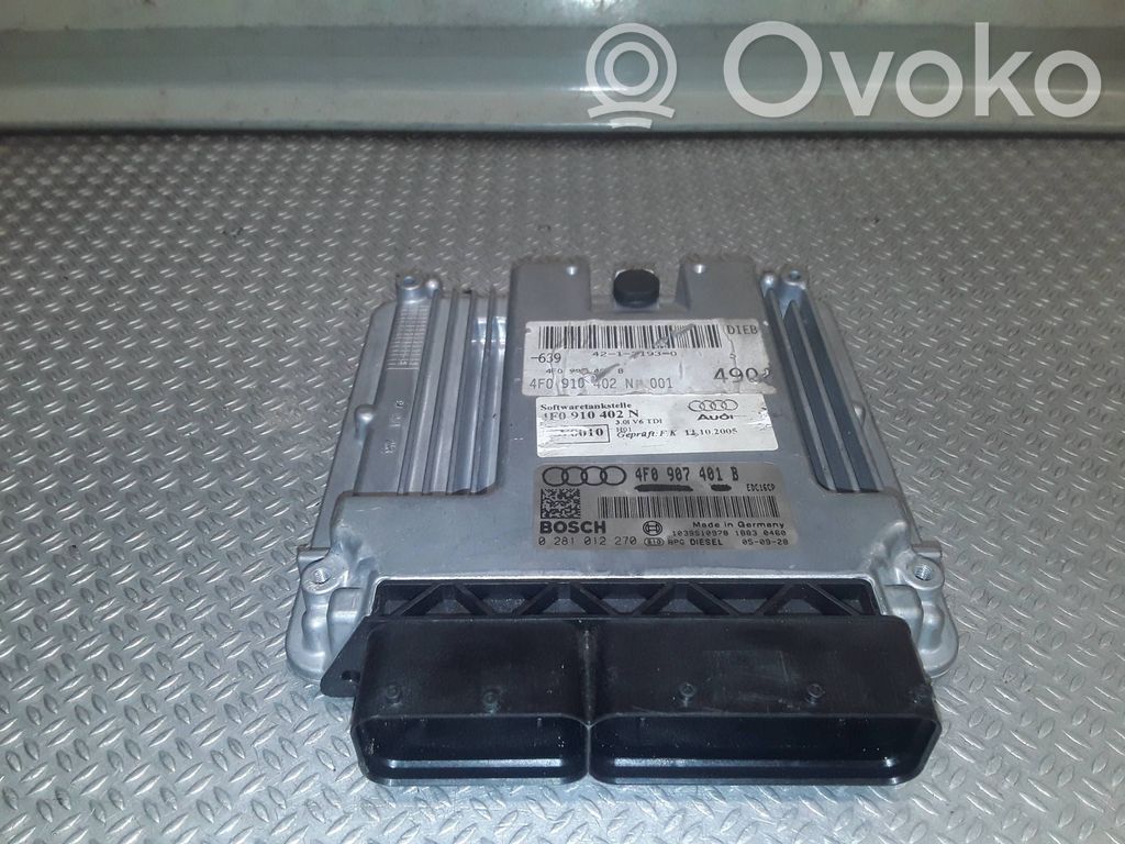Unidad de control/módulo del motor   4F0907401B,1039S10978,0281012270