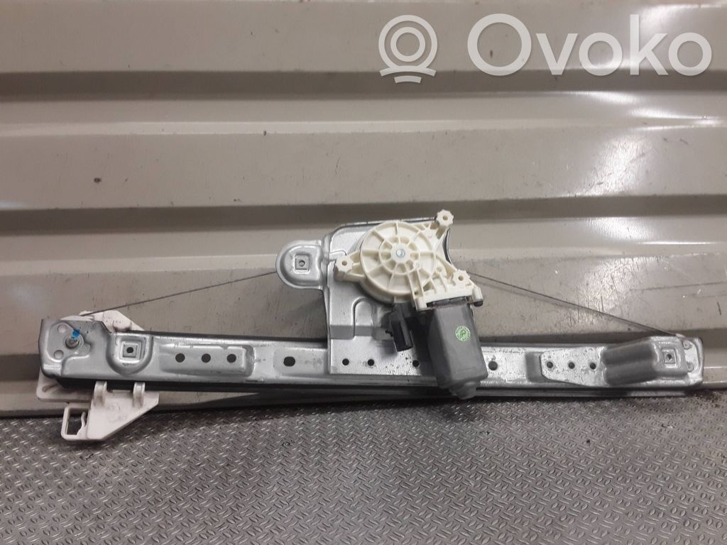Rear door window regulator with motor