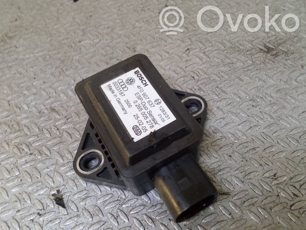 Audi A6 S6 C6 4F ESP acceleration yaw rate sensor 