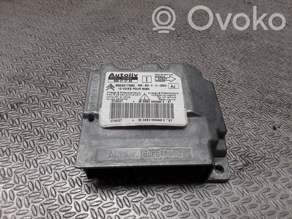 Unidad de control/módulo del Airbag   606474700,9664217980