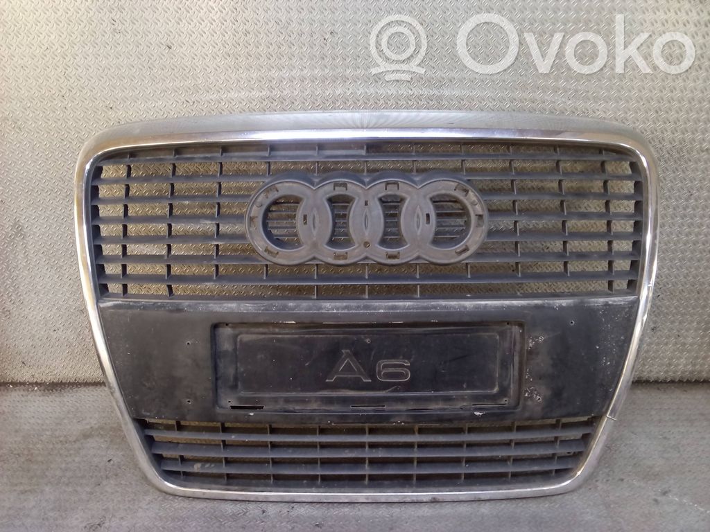 Audi A6 S6 C6 4F Grille calandre supérieure de pare-chocs avant