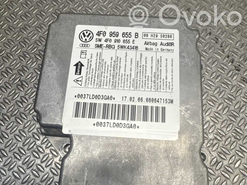 Audi A6 S6 C6 4F Turvatyynyn ohjainlaite/moduuli