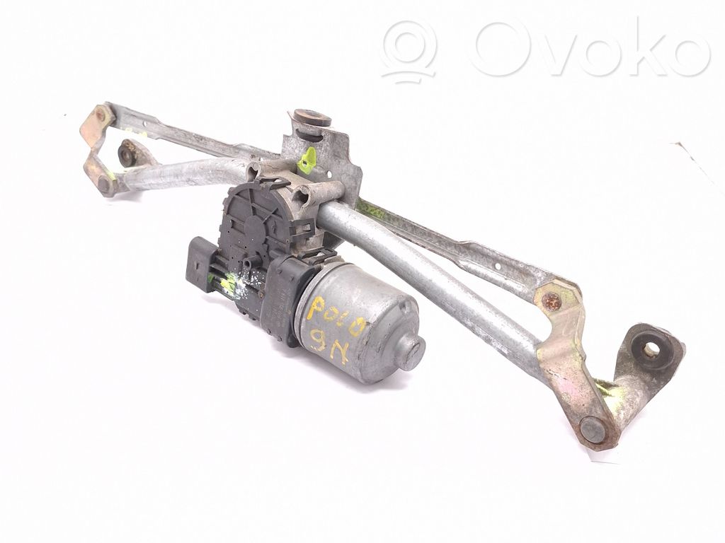 Volkswagen Polo IV 9N3 Mechanizm i silniczek wycieraczek szyby przedniej / czołowej 