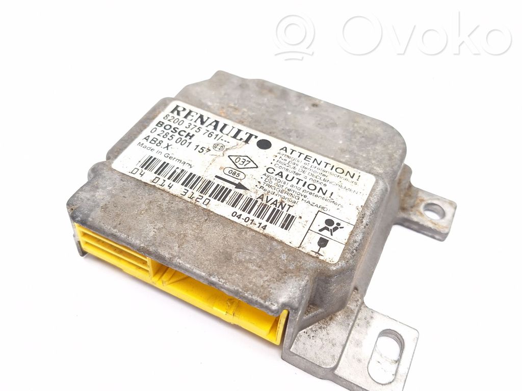 Unidad de control/módulo del Airbag   8200375761,0285001157,8200375761,0285001157,040143120
