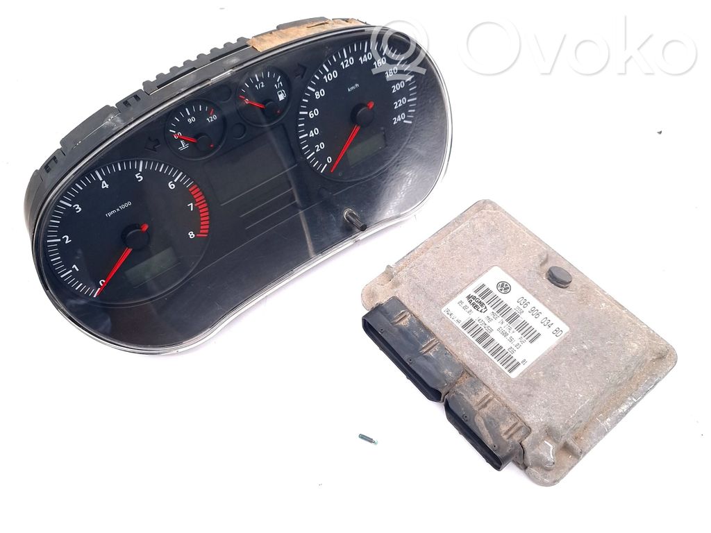 Seat Leon (1M) Komputer / Sterownik ECU i komplet kluczy 