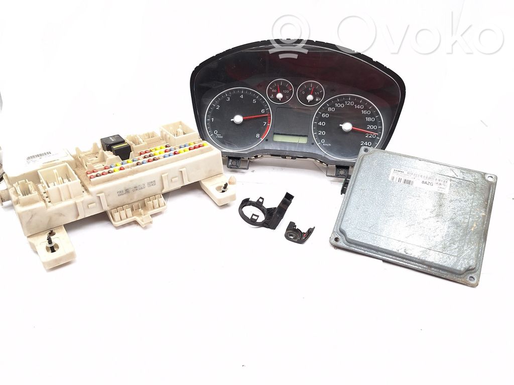 Ford Focus Juego de cerradura y set ECU del motor 