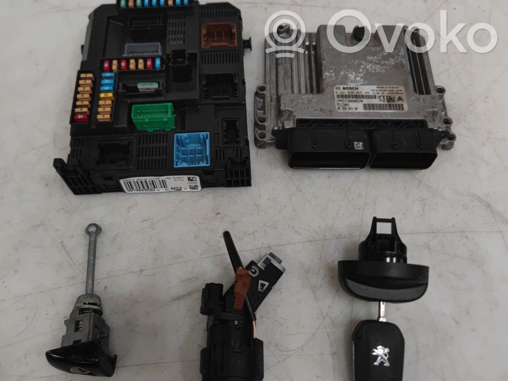 Peugeot 208 I Engine ECU kit and lock set 