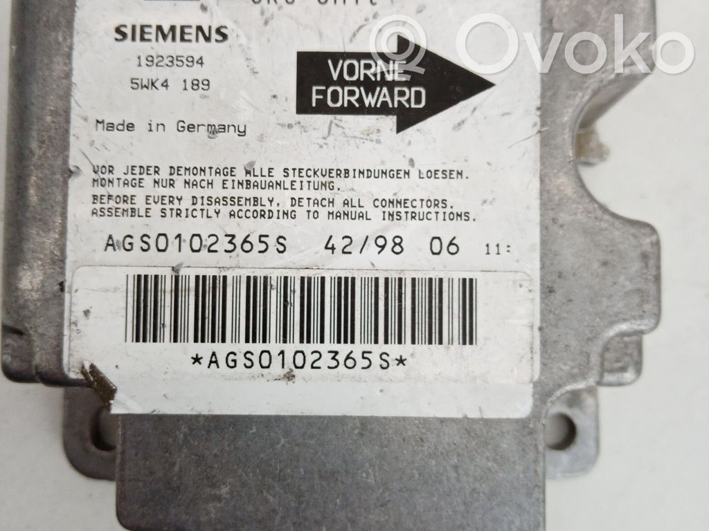 Opel Corsa B Airbag control unit/module 