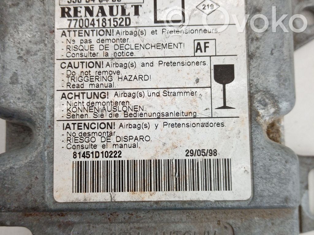 Airbag control unit/module   550548400,7700418152D