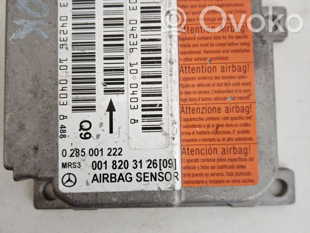 Mercedes-Benz A W168 Unitate/modul de comandă airbaguri 