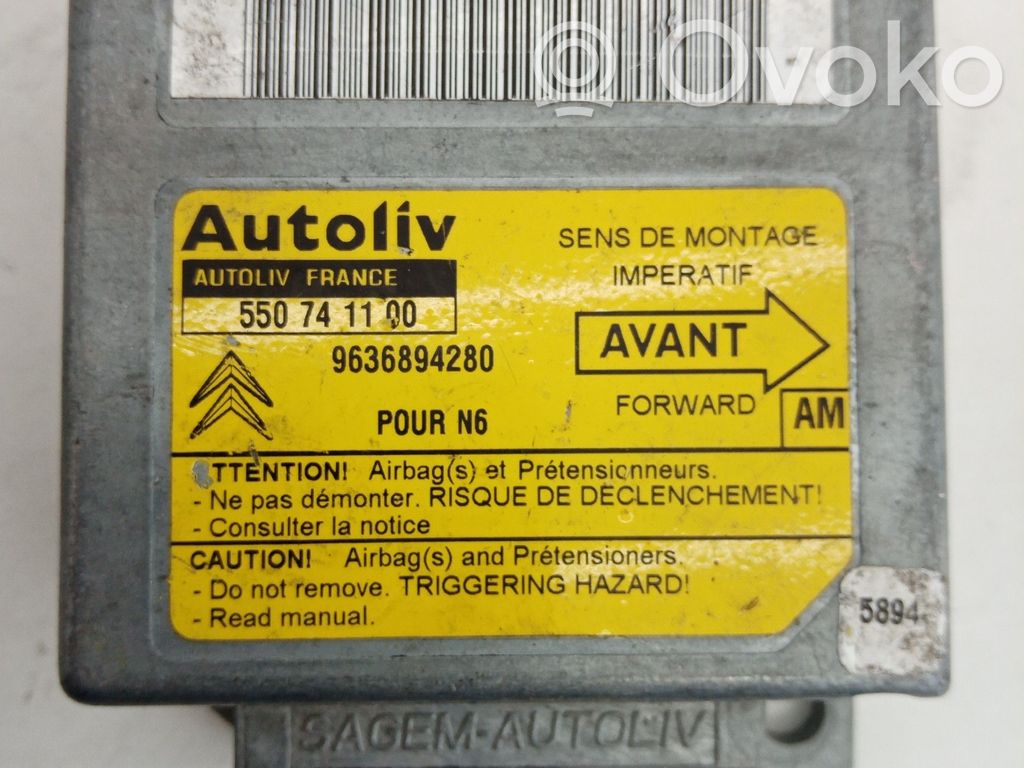 Airbag control unit/module   550741100,9636894280