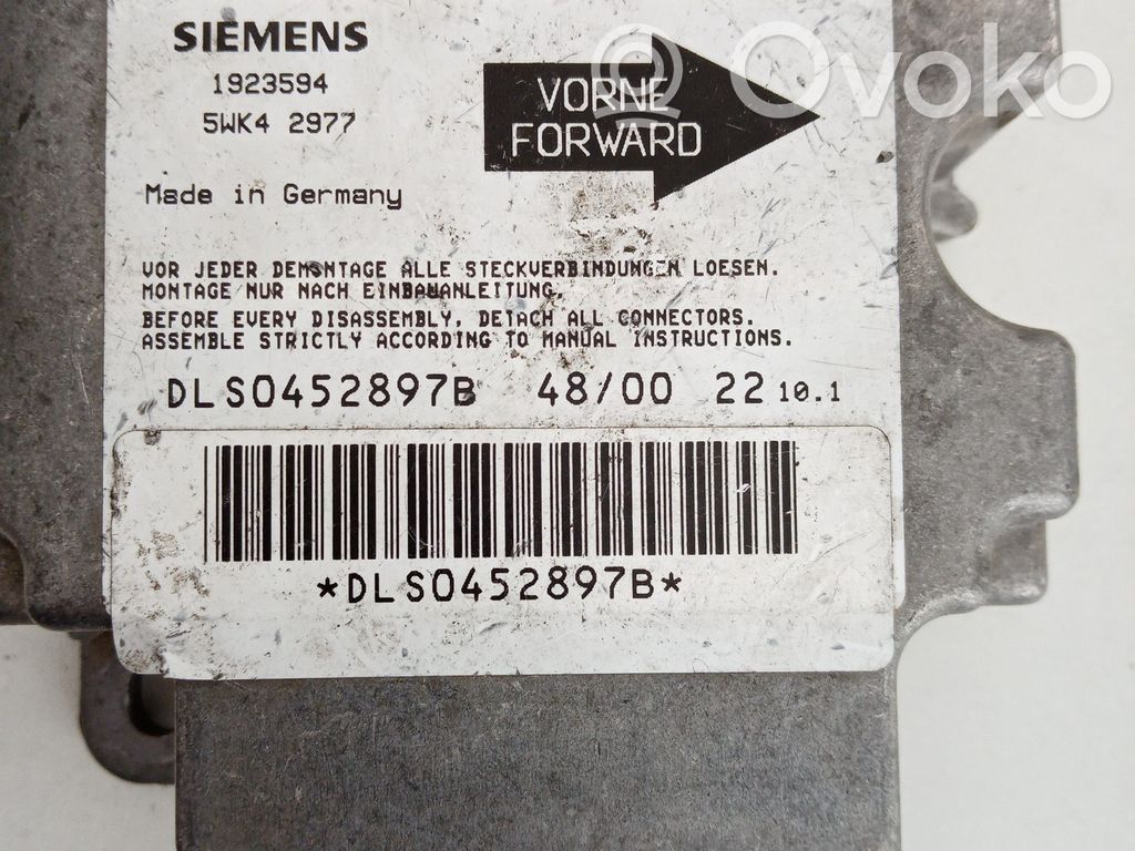 Airbag control unit/module   24416703DL,1923594,5WK42977