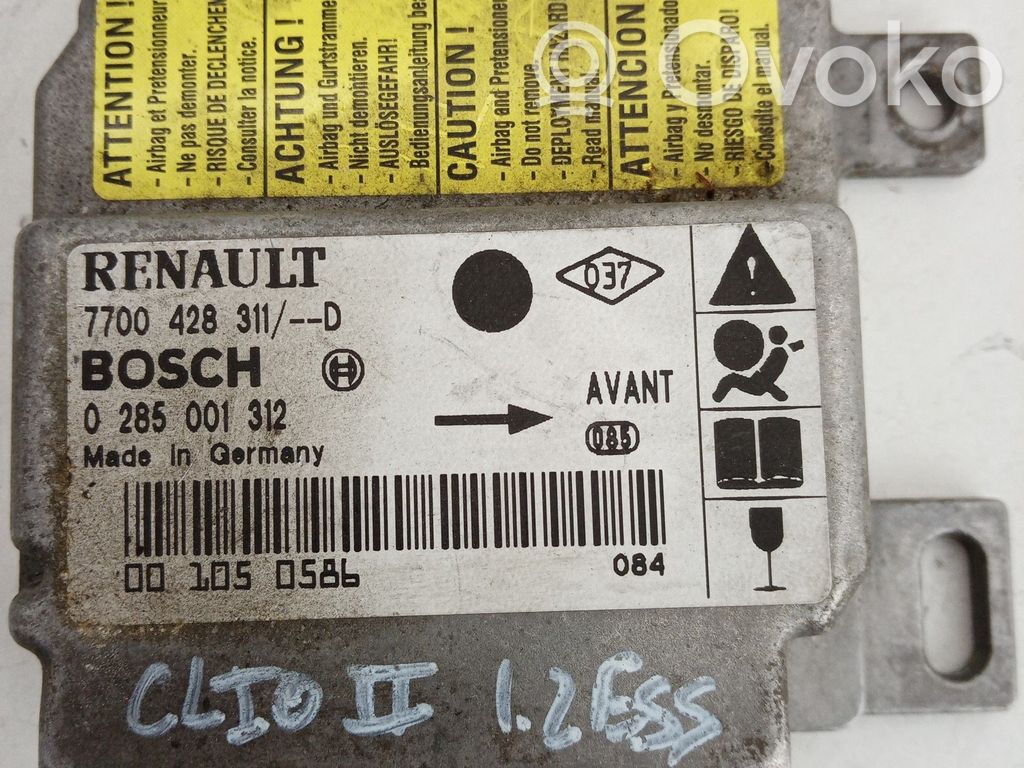 Renault Clio II Sterownik / Moduł Airbag 