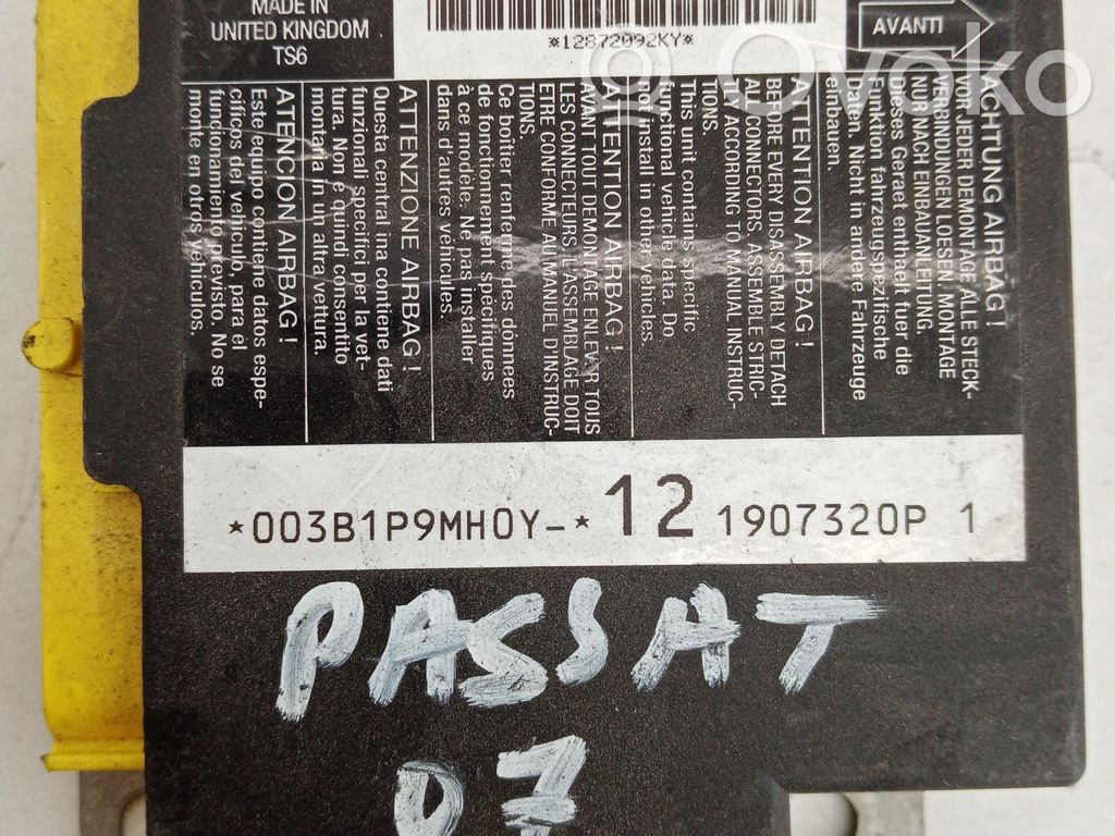 Airbag control unit/module   3C0909605M,12H032S2522