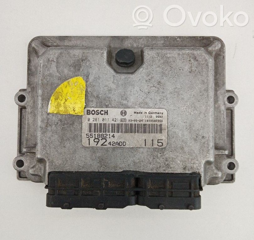 Engine control unit/module   0281011421,19242ADD115,55188214,BOSCH