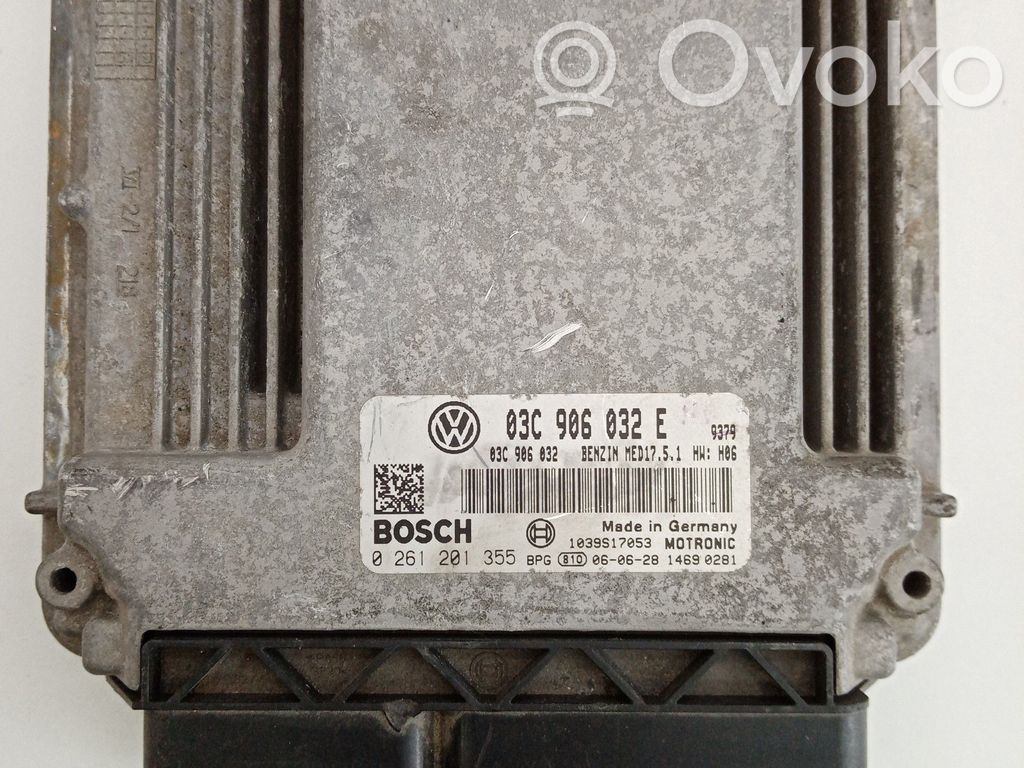 Engine control unit/module   03C,0261201355,032,906,BOSCHMOTRONIC