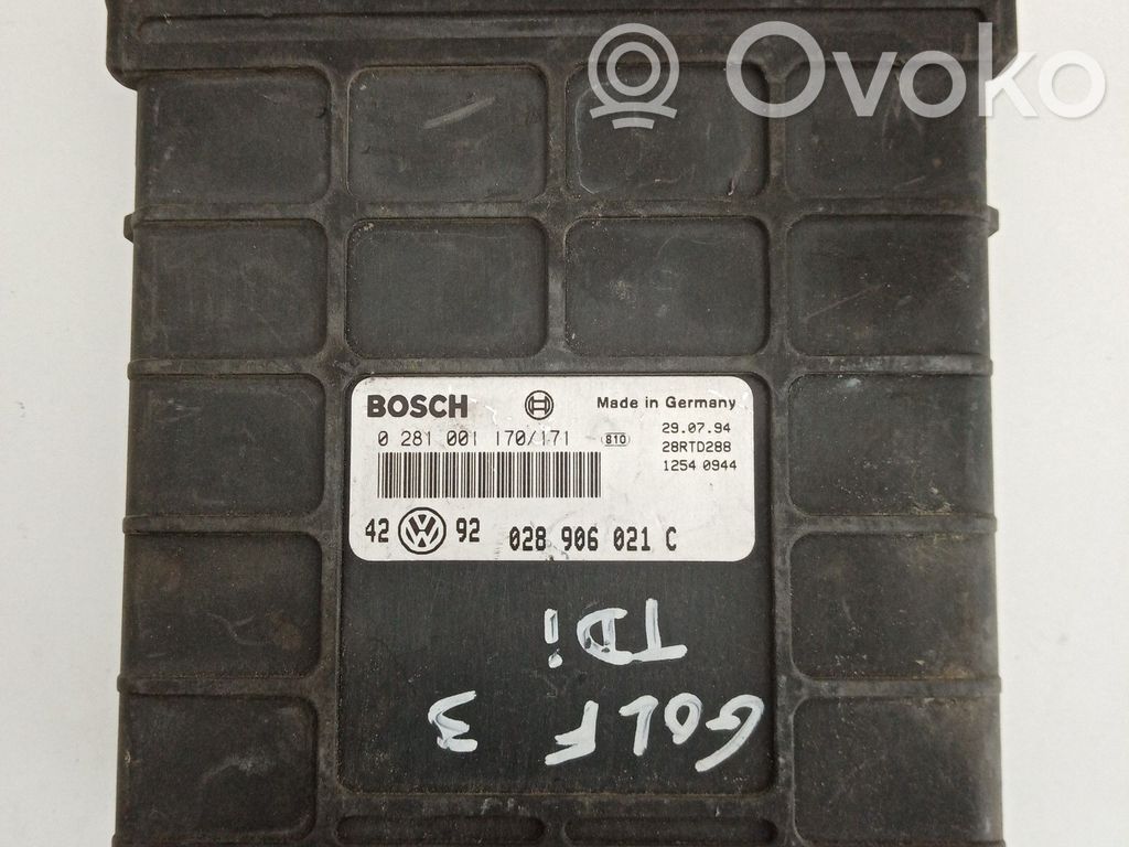 Volkswagen Golf III Engine control unit/module 