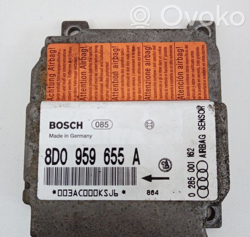 Airbag control unit/module   8D0959655A,0285001162,BOSCH