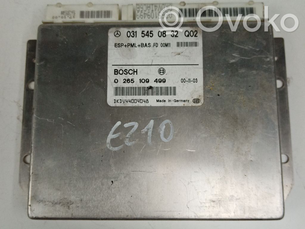ABS control unit/module   0265109499BOSCH,0315450832Q02