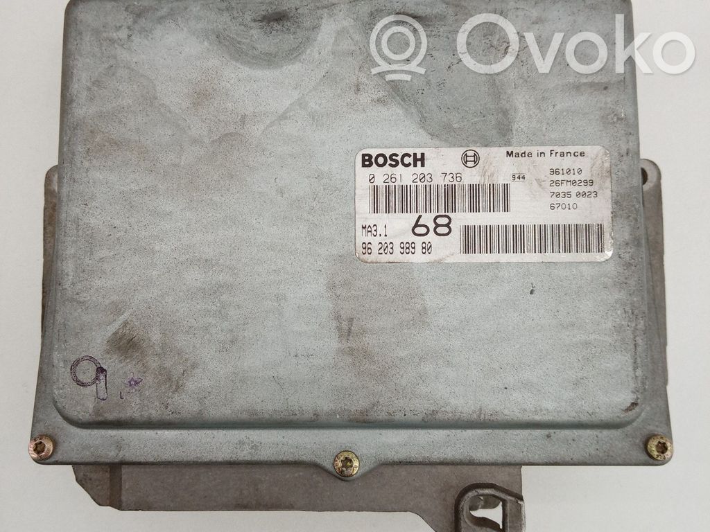 Engine control unit/module   0261203736,26FM0299,9620398980,BOSCH