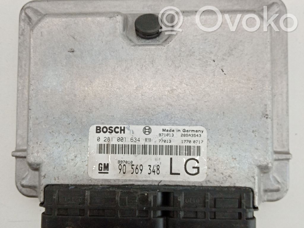 Engine control unit/module   0281001634,90569348LG,BOSCH
