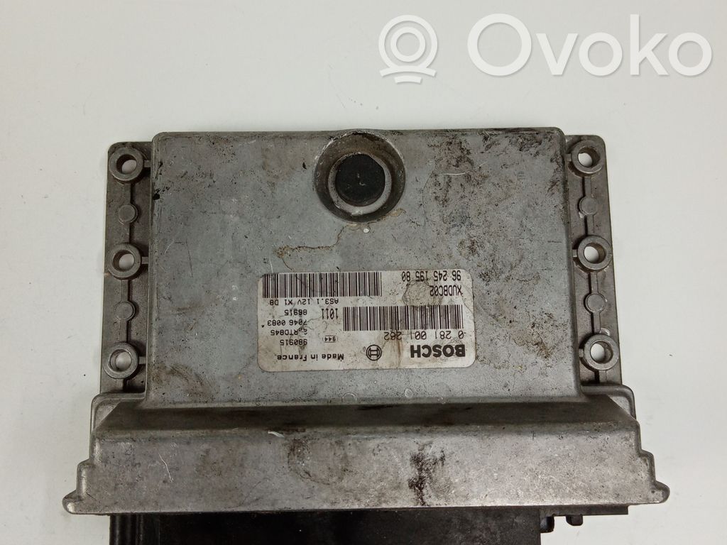 Engine control unit/module   0281001262,9624519580BOSCH,XUDBC02