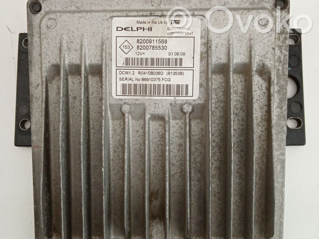 Engine control unit/module   8200911568,8200758530,DELPHI