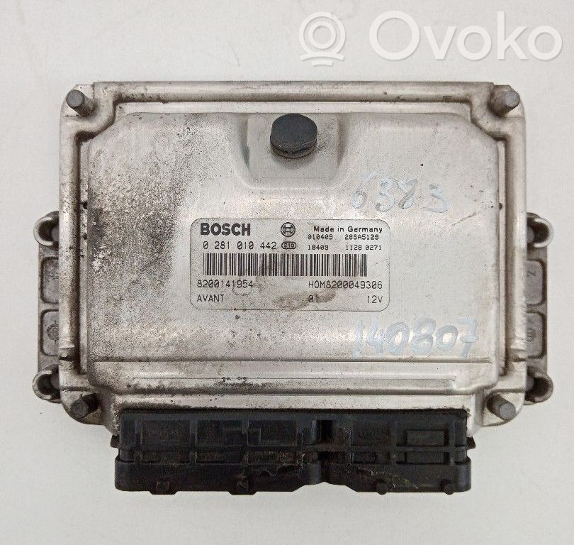 Engine control unit/module   0281010442,8200141954,BOSCH