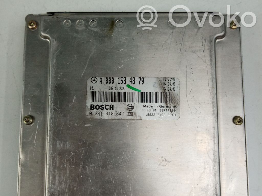 Engine control unit/module   0281010847,A0001534879,BOSCH