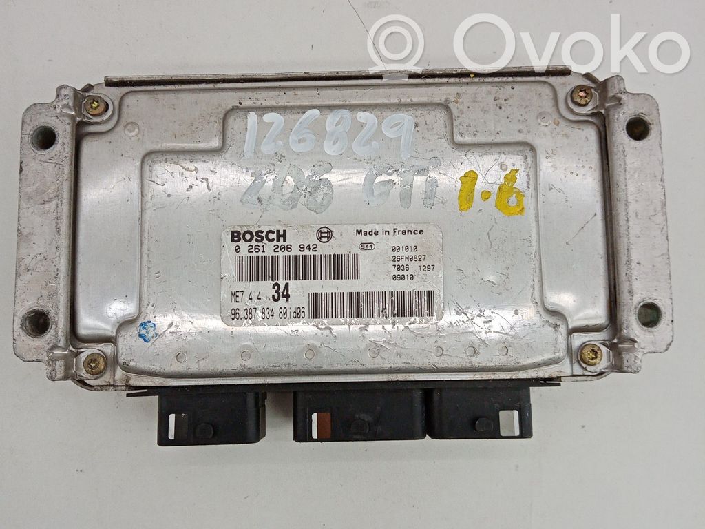 Unidad de control/módulo del motor   0261206942,26FM0827,9638783480ID06