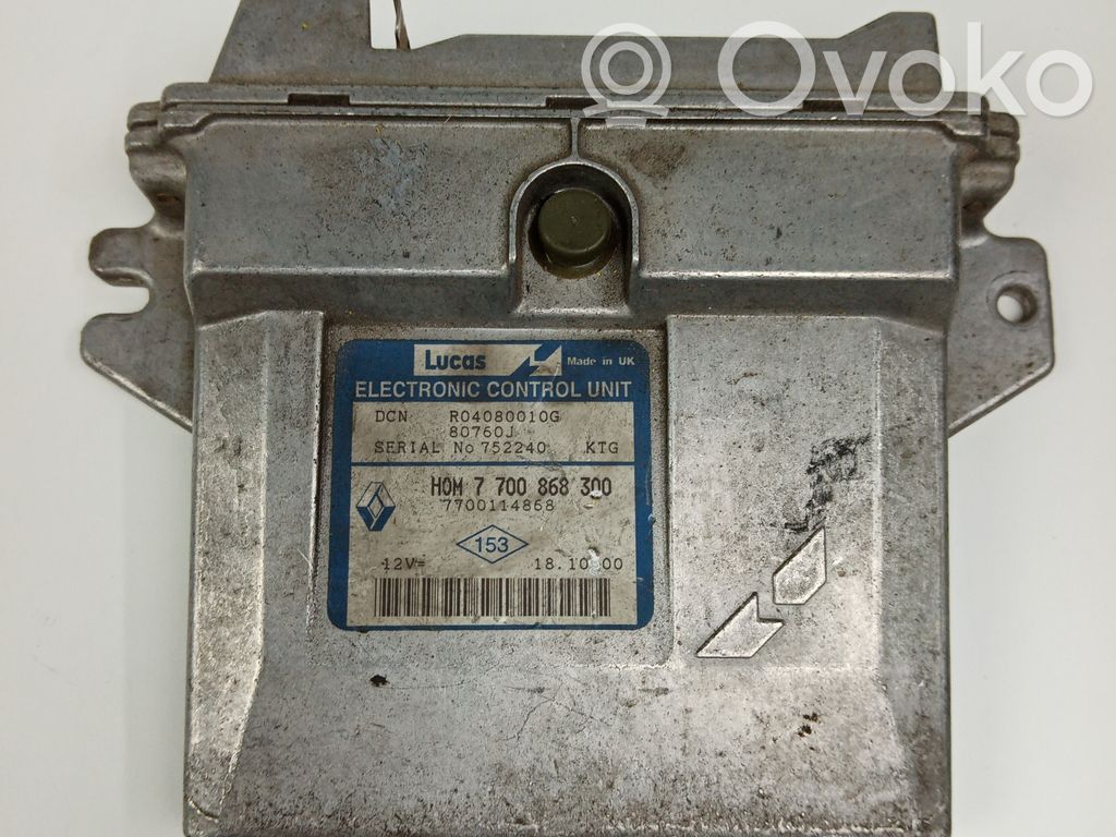 Unidad de control/módulo del motor   7700868300,7700114686,R04080010GLUCAS