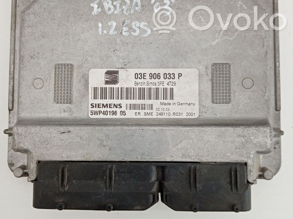 Engine control unit/module   03E,033,5WP4019605,906,SIEMENS