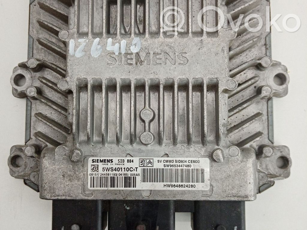 Moottorin ohjainlaite/moduuli   9653447480,HW9648624280,SIEMENS5WS40110CT