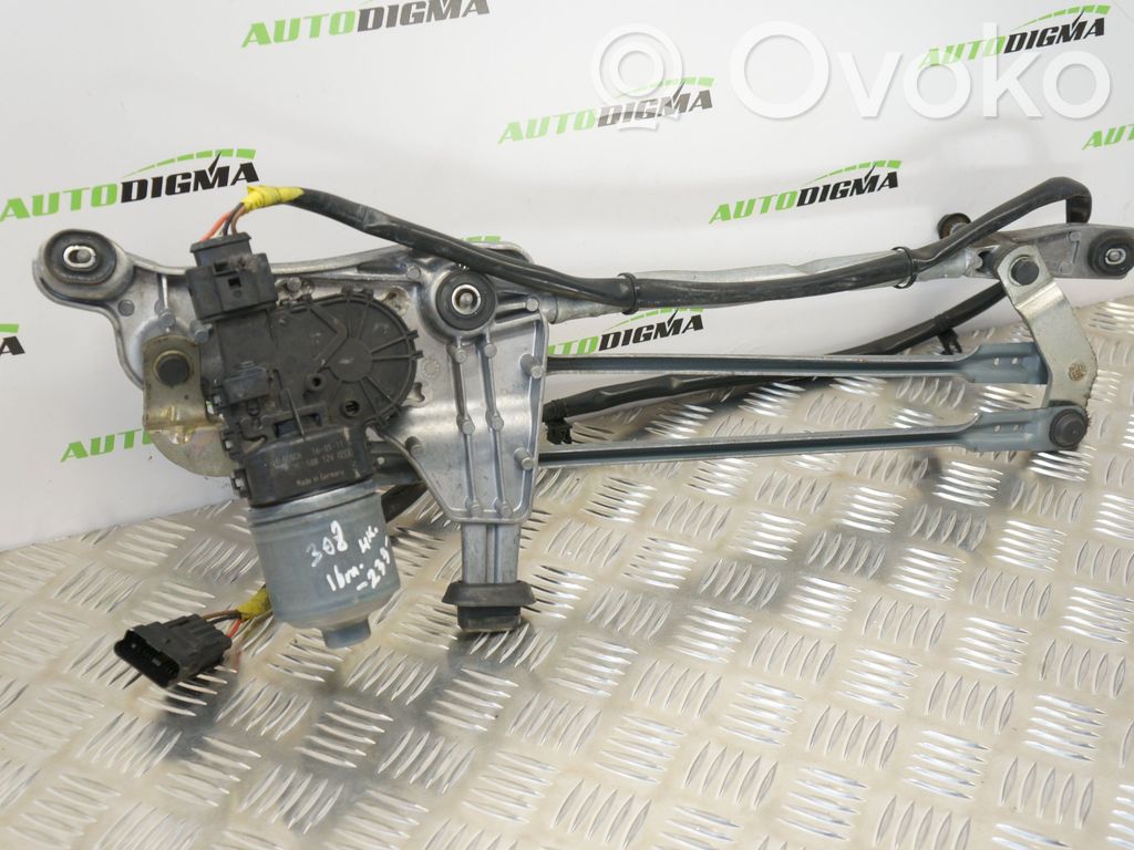 Peugeot 308 Mechanizm i silniczek wycieraczek szyby przedniej / czołowej 