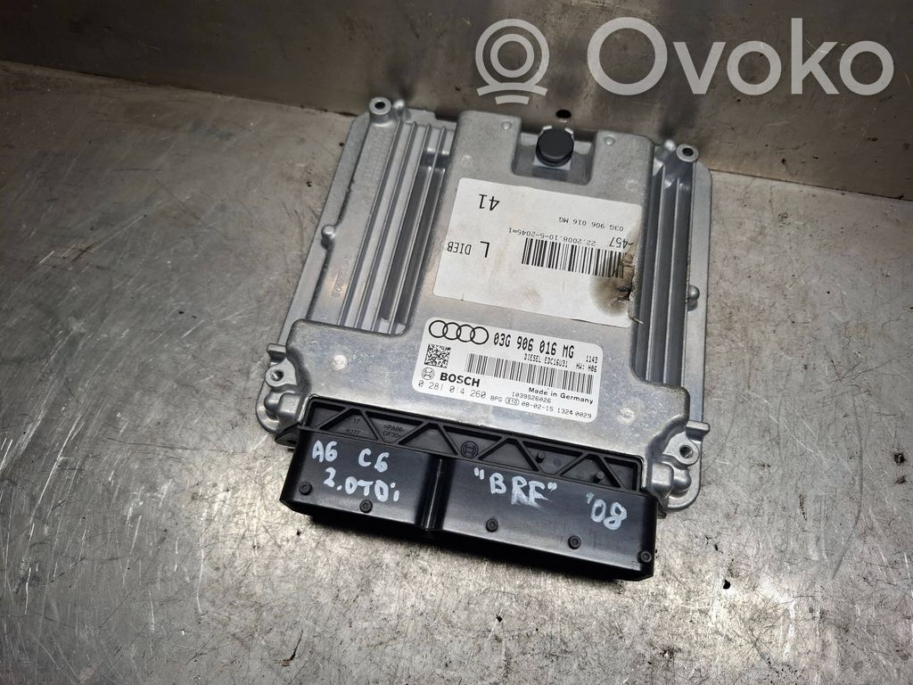 Sterownik / Moduł ECU   03G906016MG,1039S26026,0281014260